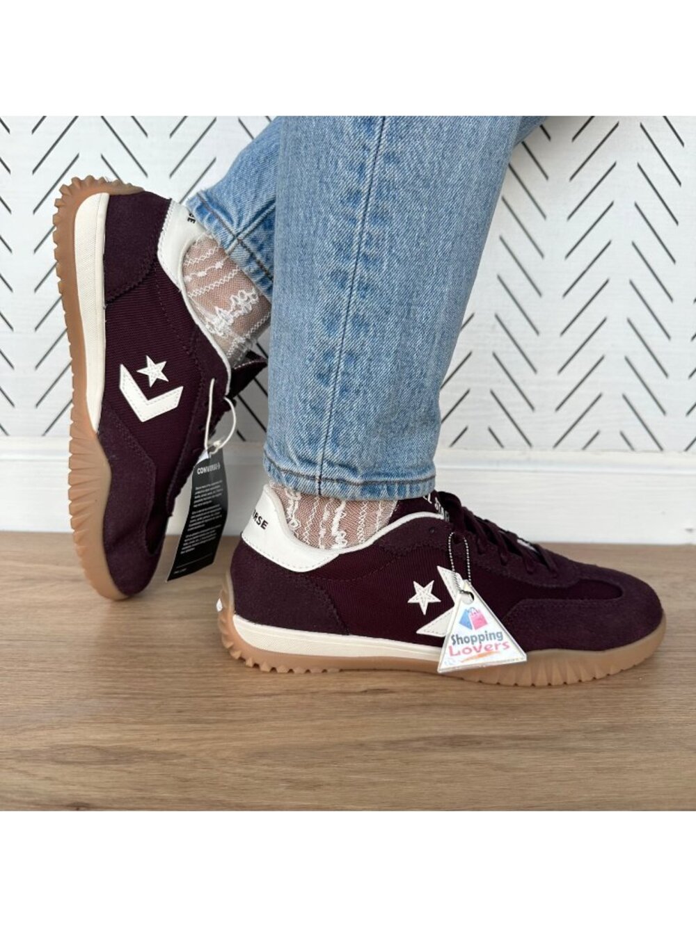 Converse Run Star Trainer Ox Women Casual Shoes 7 Suede Burgundy Sneaker A13360C